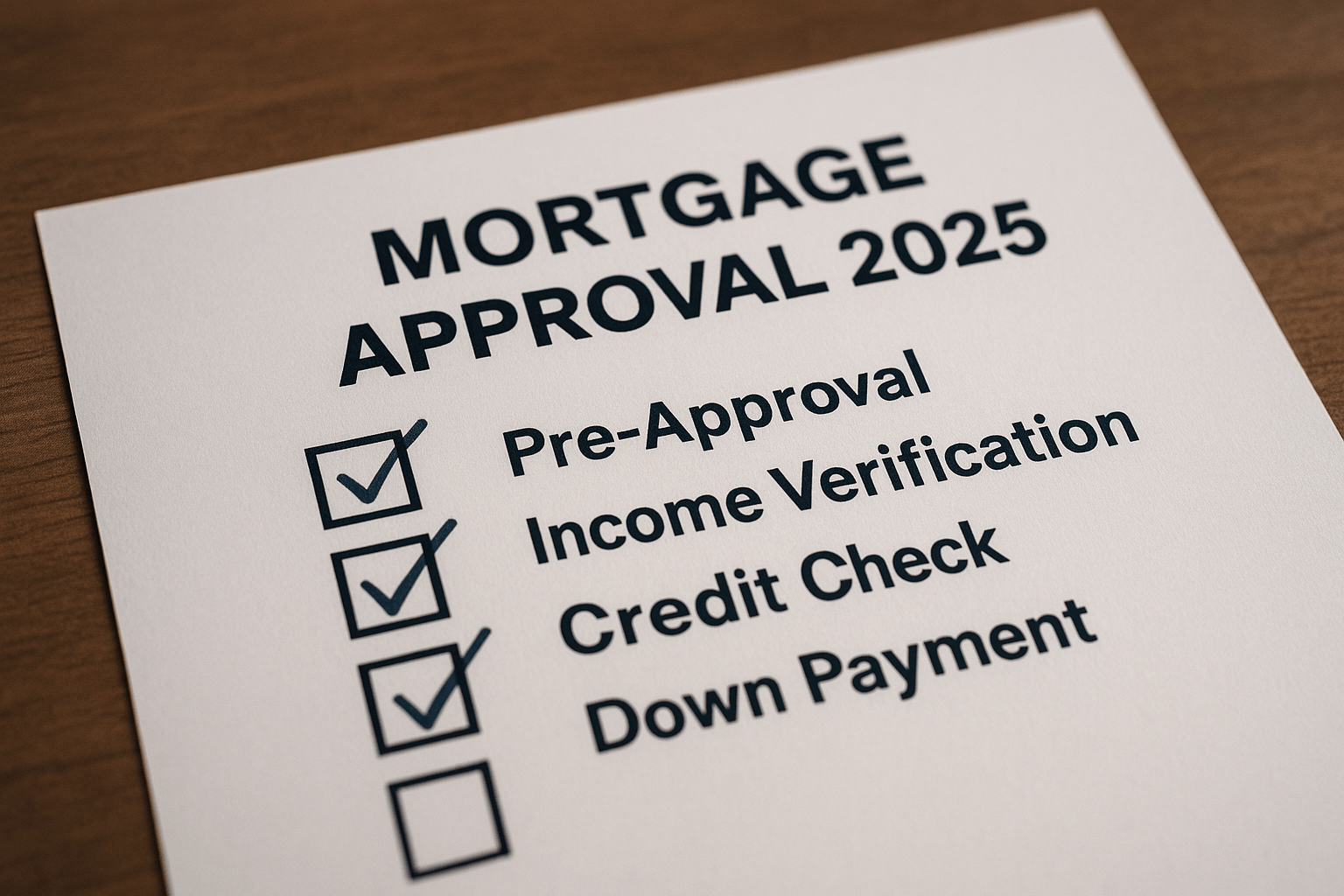 Master Your 2025 Mortgage Approval Checklist for Success